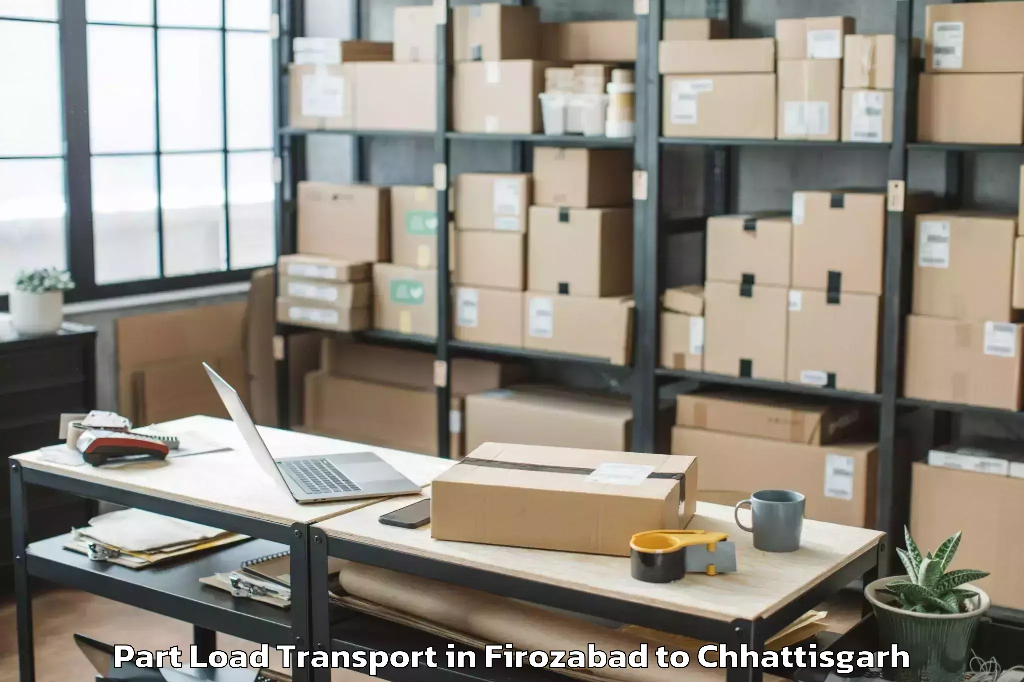 Affordable Firozabad to Bastanar Part Load Transport